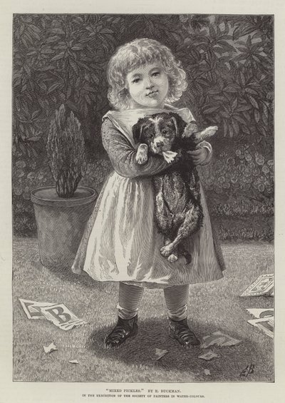 Pepinillos mixtos, en la exposición de la Sociedad de Pintores en Acuarela de Edwin Buckman